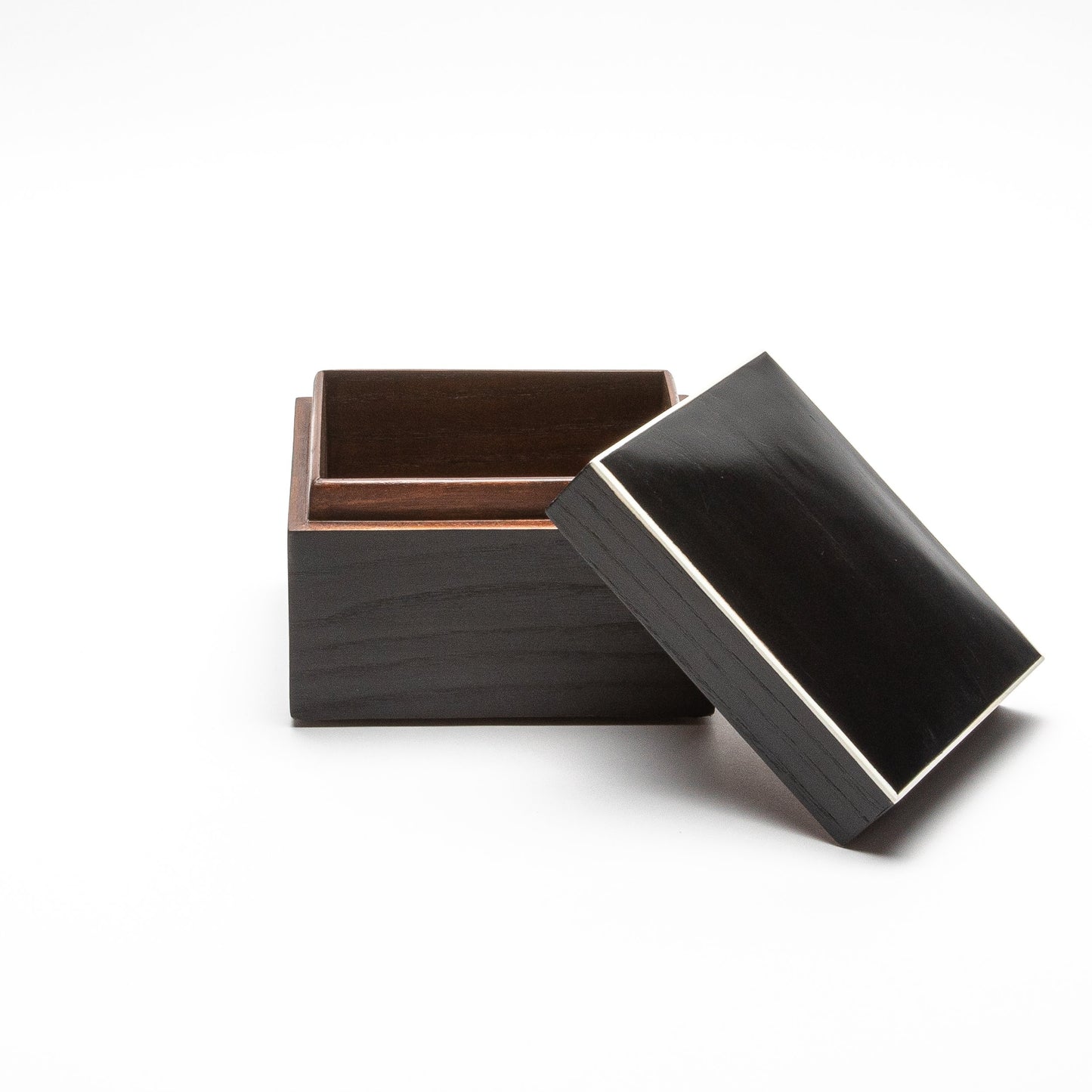 Set of 3 Curved Top Boxes in Black Oak by R&Y Augousti