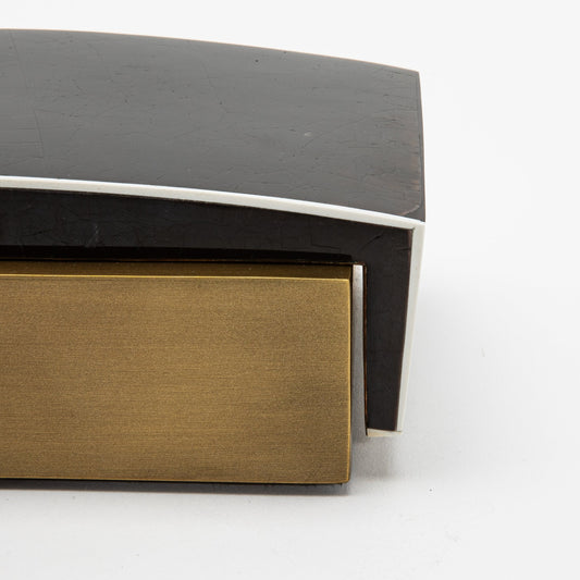 Set of 3 Boxes in Pen Shell Shagreen and Bronze Patina Brass by R&Y Augousti