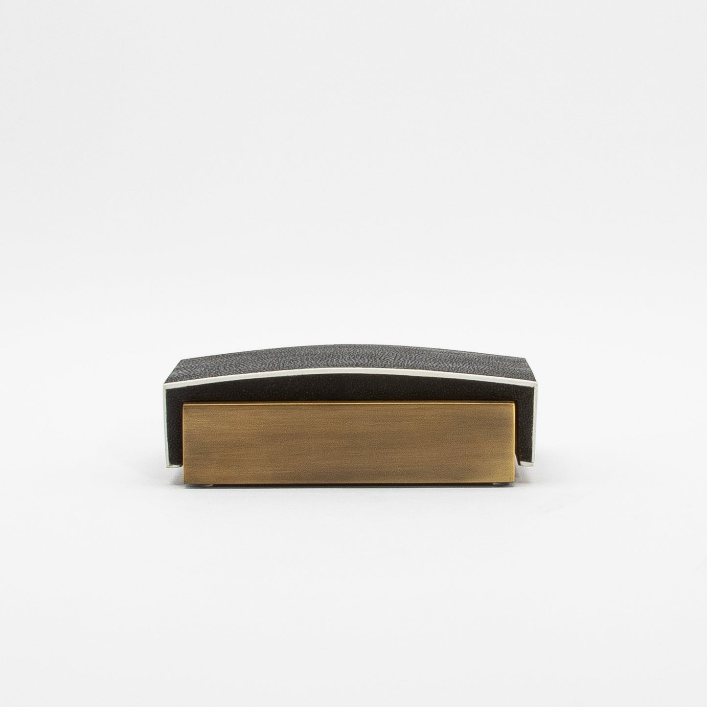 Set of 3 Boxes in Black Shagreen and Bronze Patina Brass by R&Y Augousti