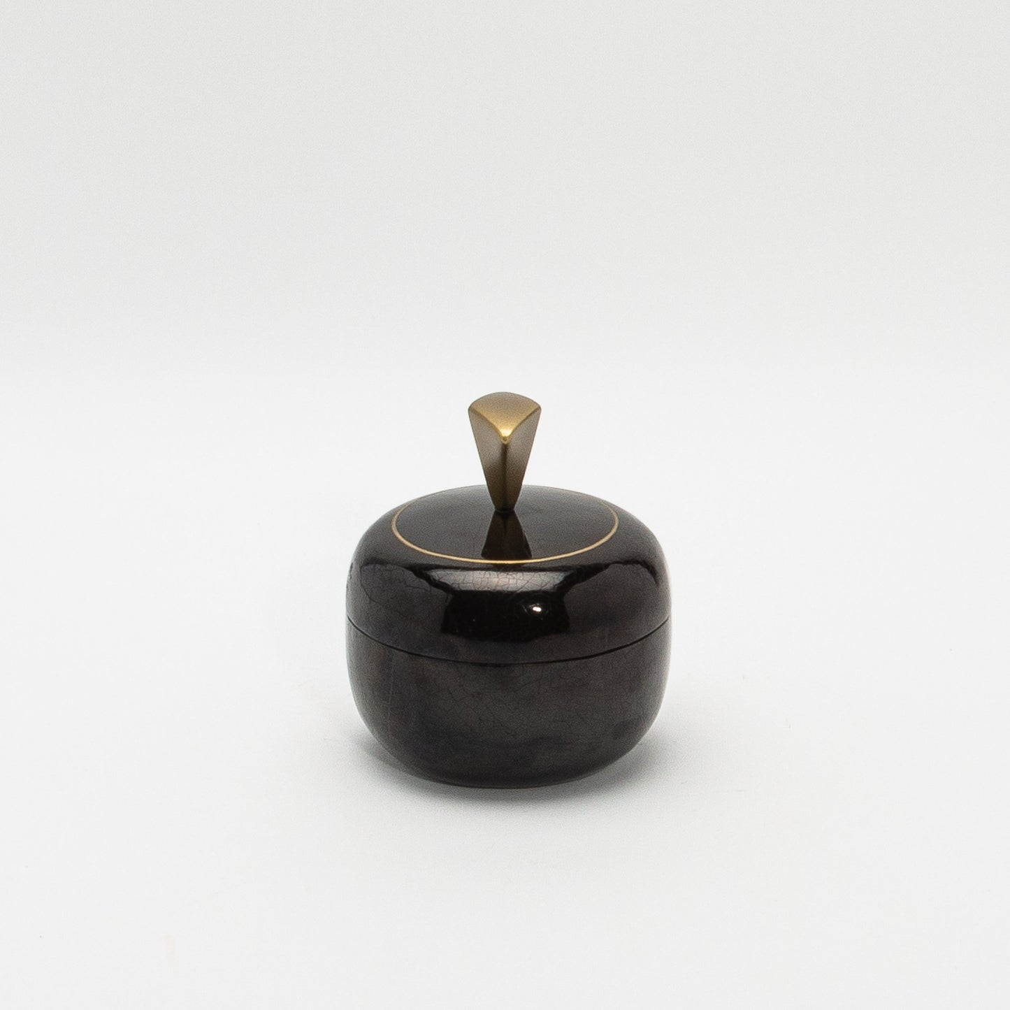 Set of 2 Round Boxes in Black Shell by Kifu Paris