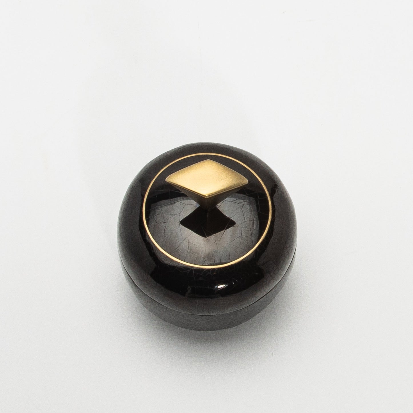 Set of 2 Round Boxes in Black Shell by Kifu Paris
