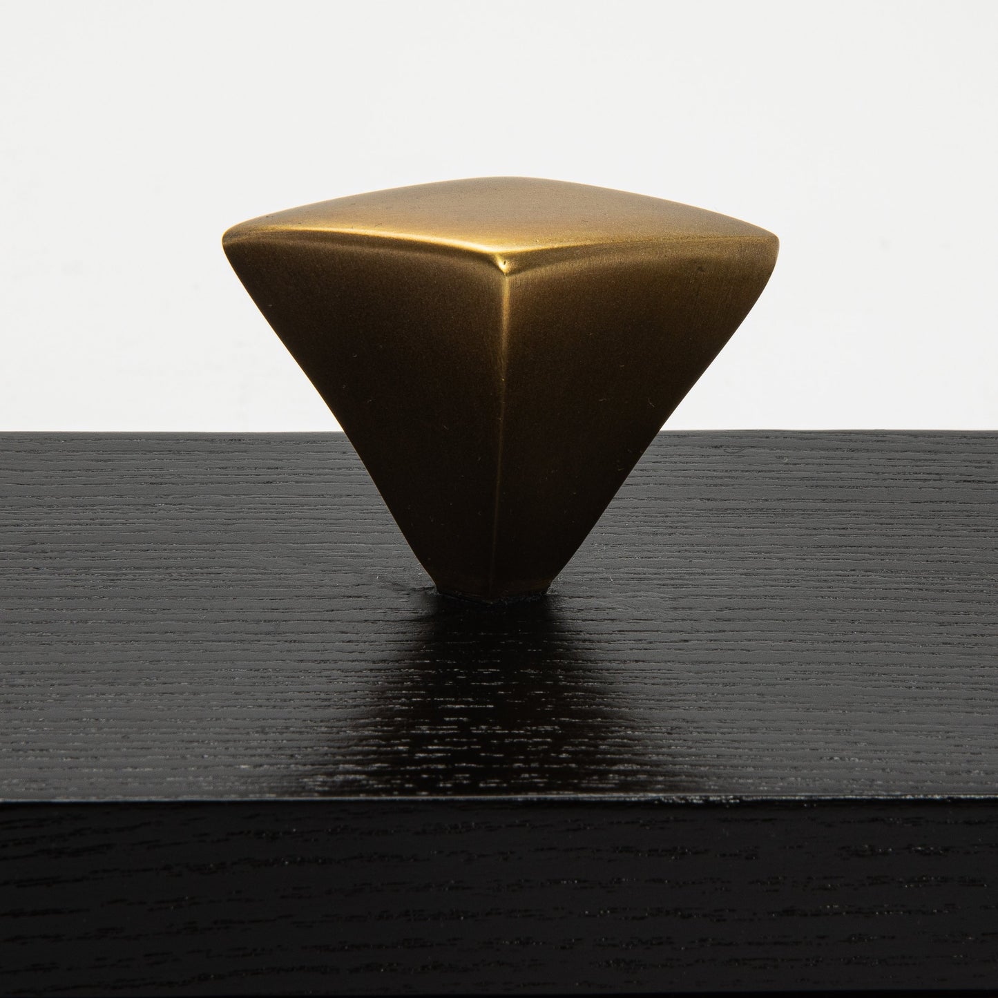 Set of 2 Boxes in Black Oak with Bronze Patina Brass Knob by Kifu Paris