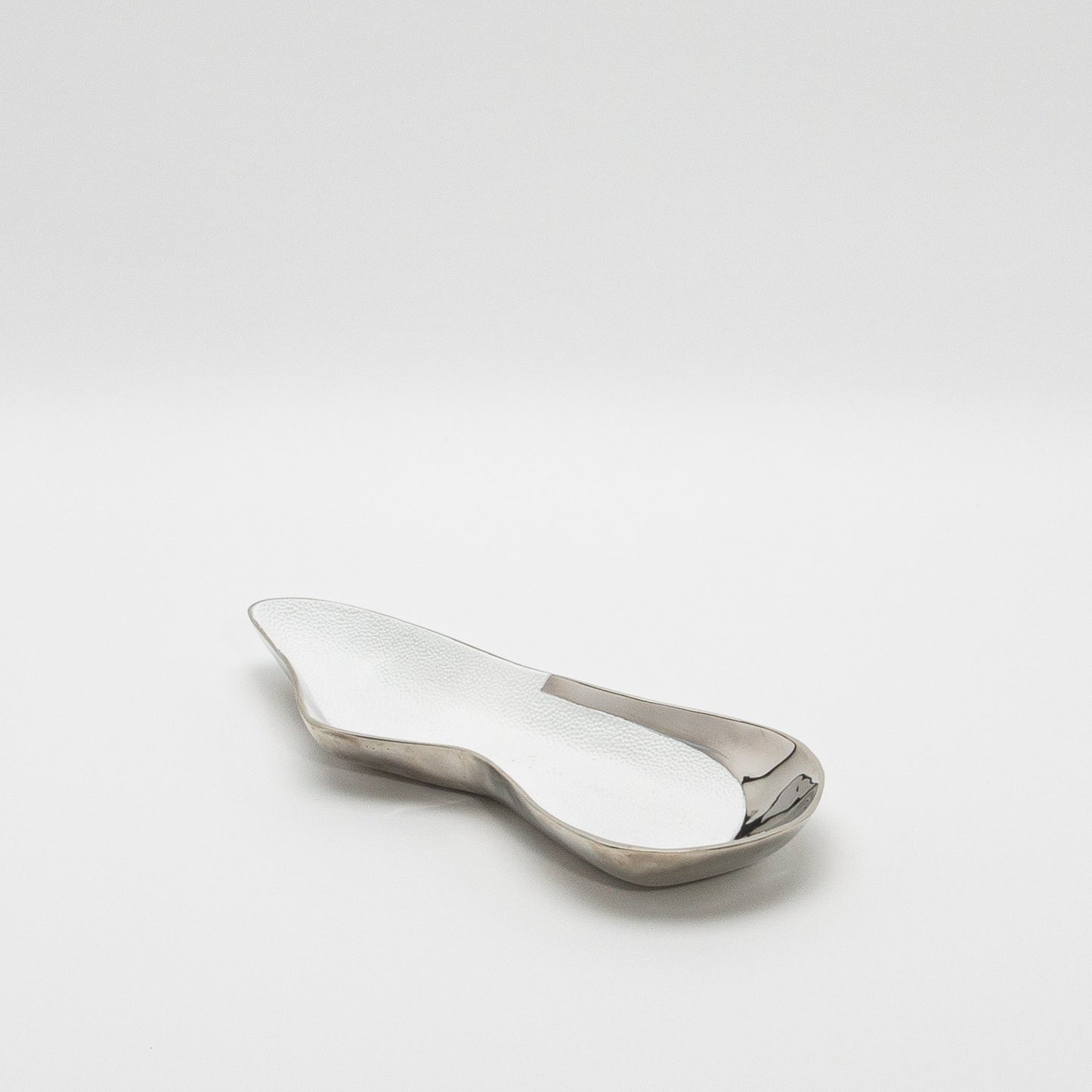 Bowl in Stainless Steel with White Shagreen Details by KIFU Paris