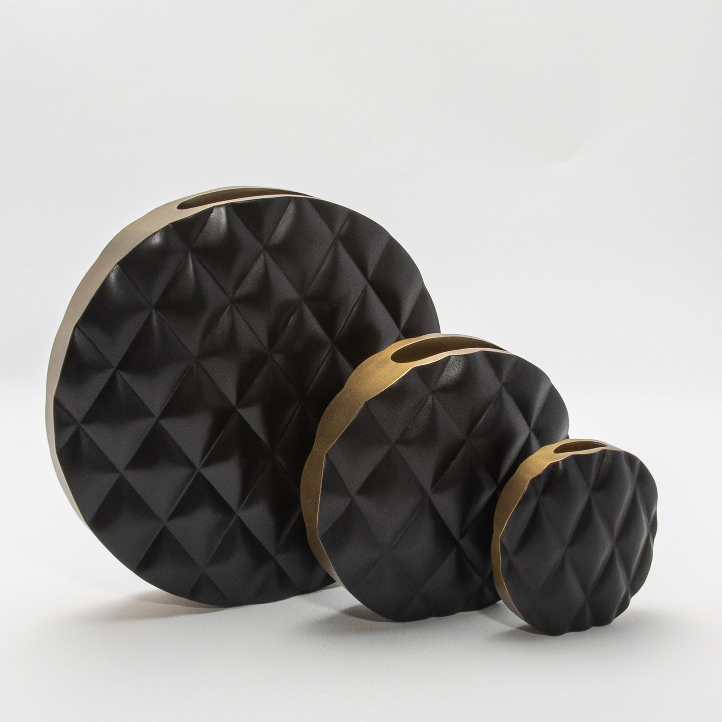 Quilted Vase in Black Oak by KIFU Paris