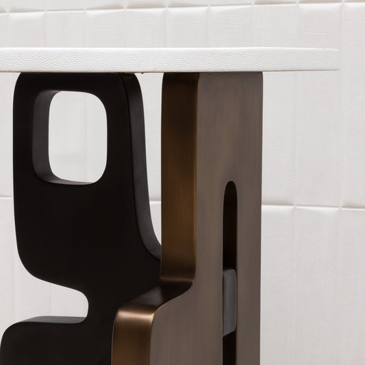 Apoli Shagreen Side Table by Kifu Paris