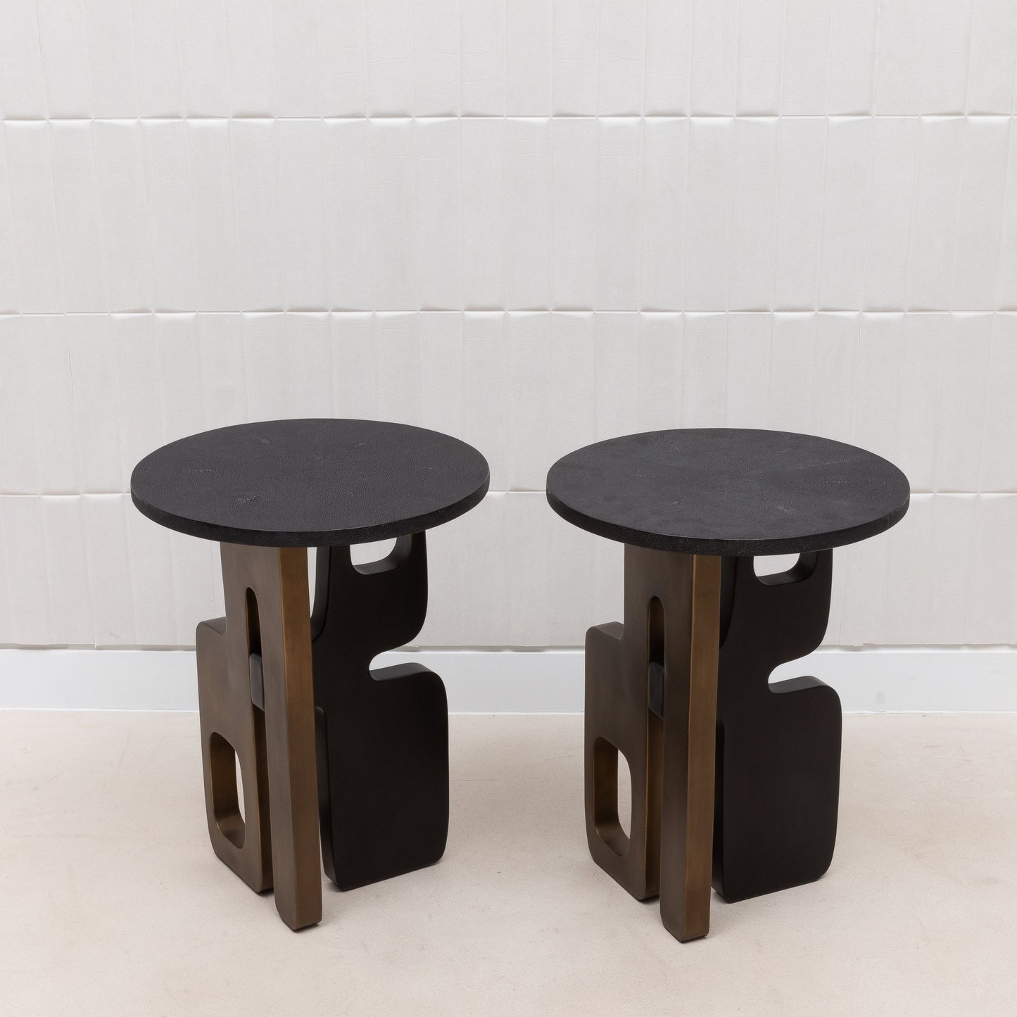 Apoli Shagreen Side Table by Kifu Paris