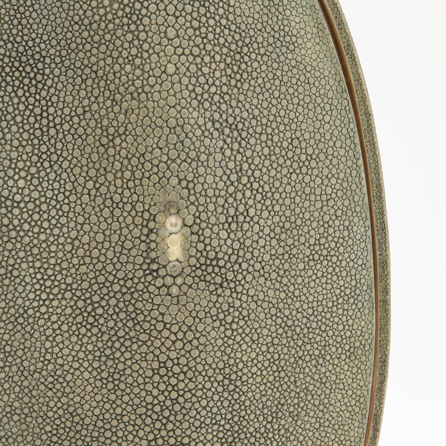 Vase in Grey Shagreen with Brass by R&Y Augousti