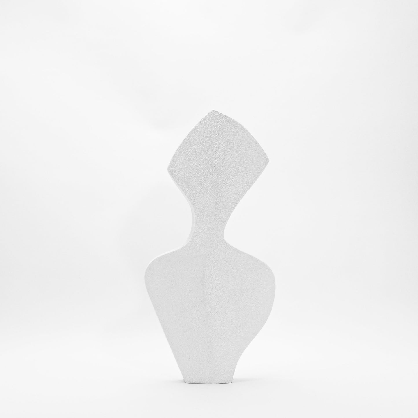 Sculptural Vase in White Shagreen by R&Y Augousti