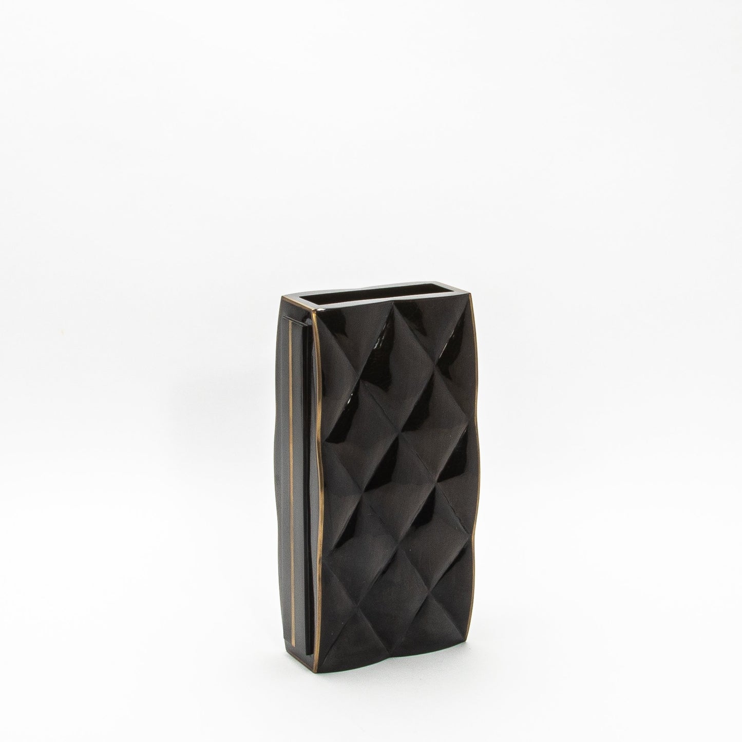 Quilted Vase in Black Shell by KIFU Paris