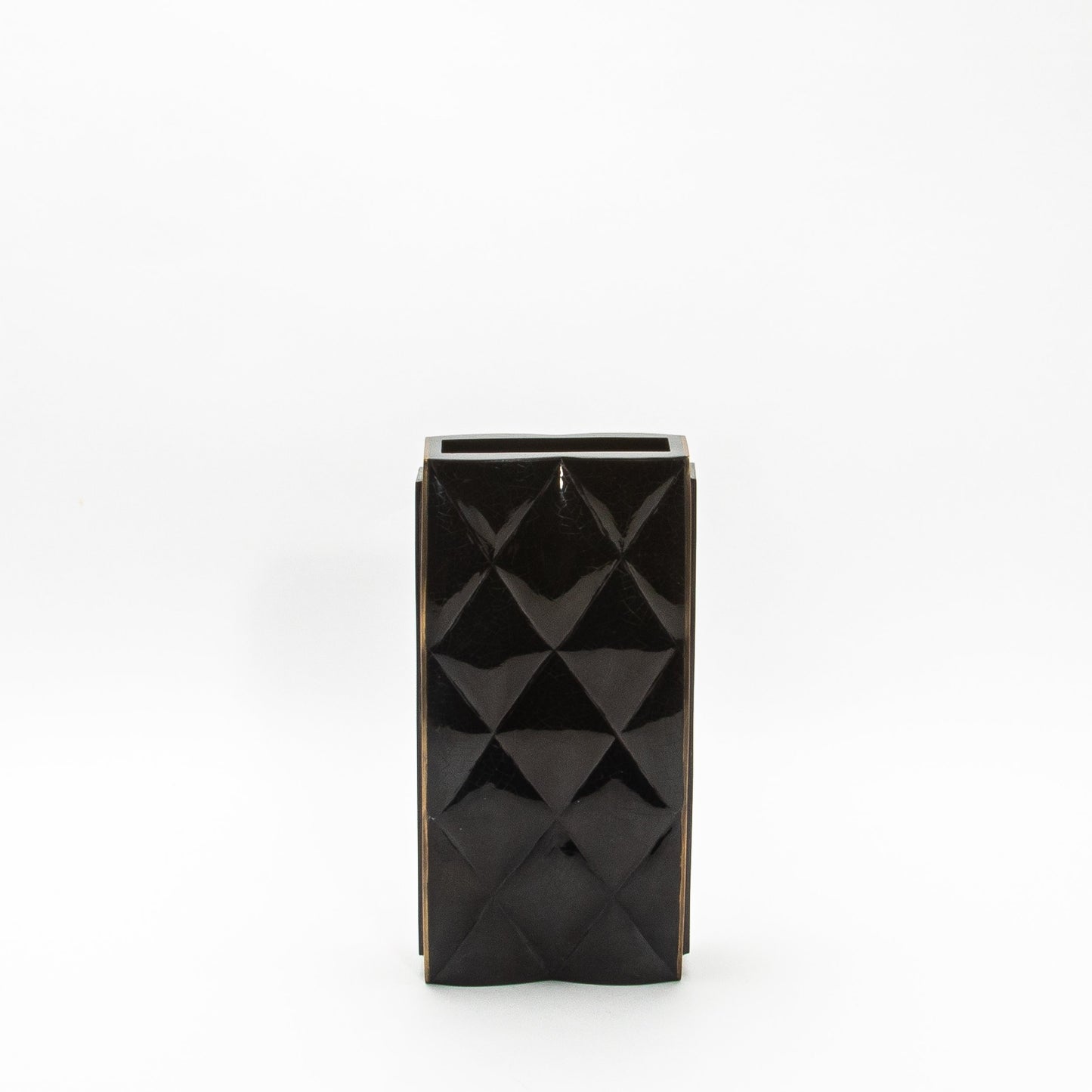 Quilted Vase in Black Shell by KIFU Paris