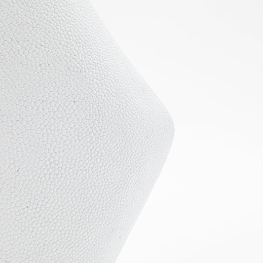 Sculptural Vase in White Shagreen by R&Y Augousti