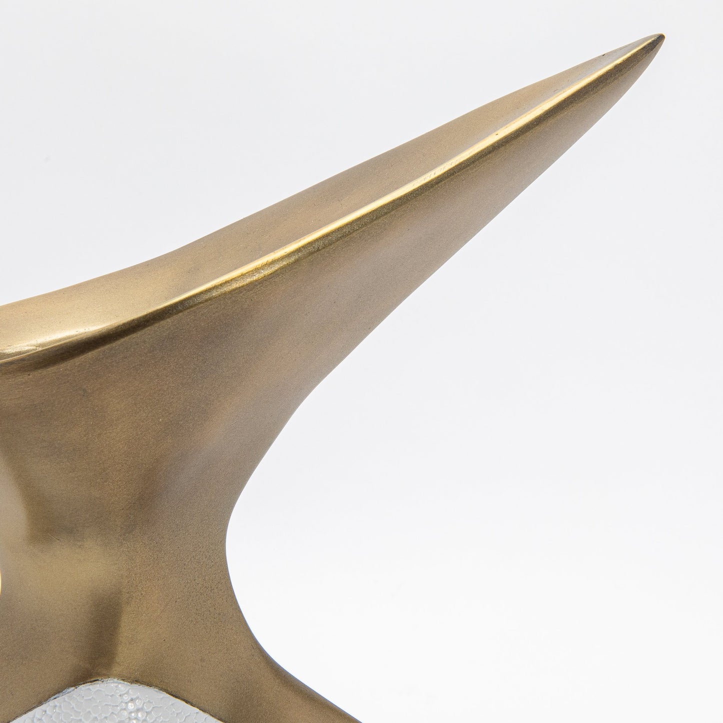 Sculptural Vase in White Shagreen and Brass by R&Y Augousti
