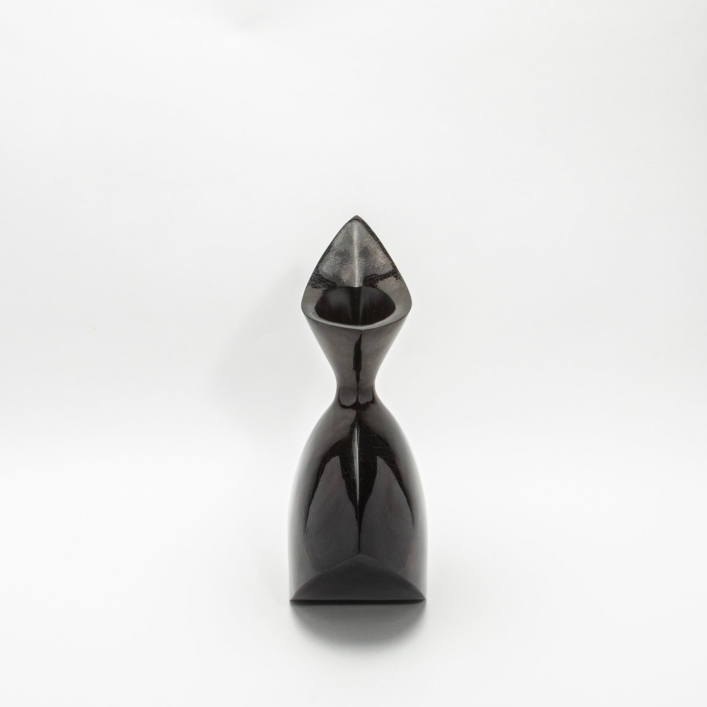 Sculptural Vase in Black Shell by R&Y Augousti
