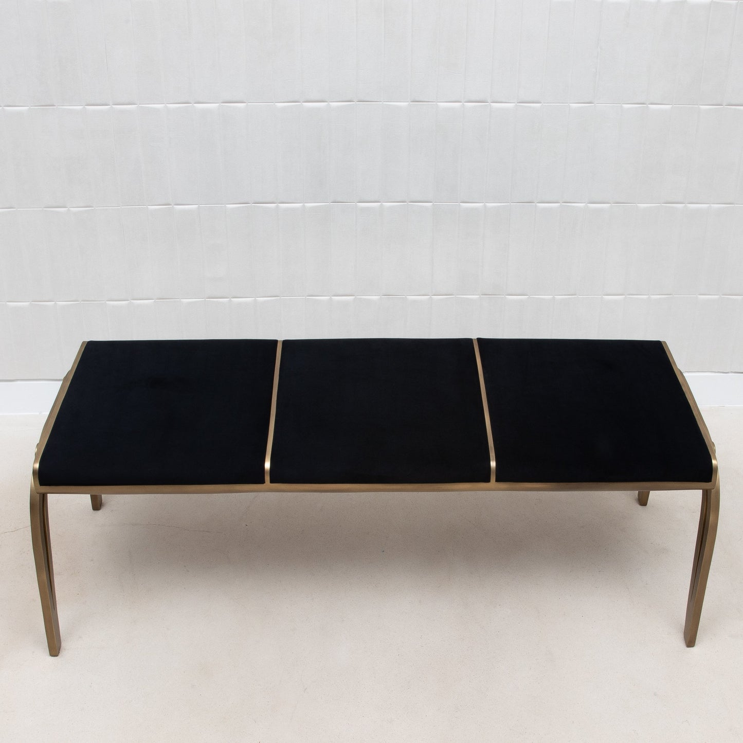 Victoria Bench in Black Velvet by R&Y Augousti