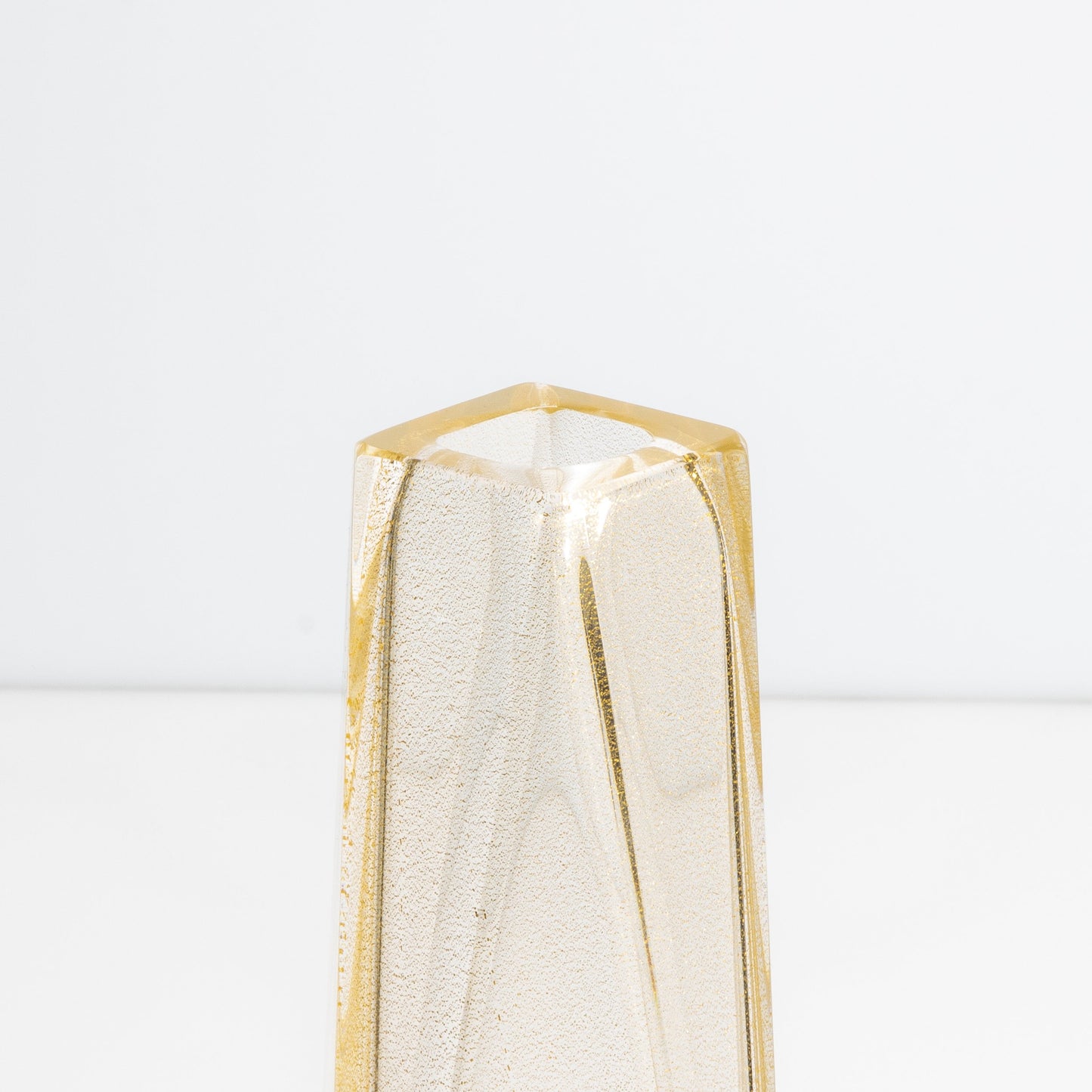 Murano Goccia Vase in Champagne with 24-Karat Gold Flecks