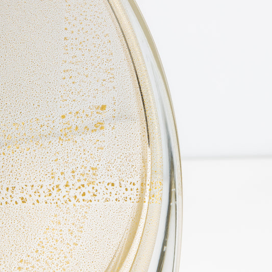 Murano Olivia Vase in Crystal with 24 Karat Gold Flecks