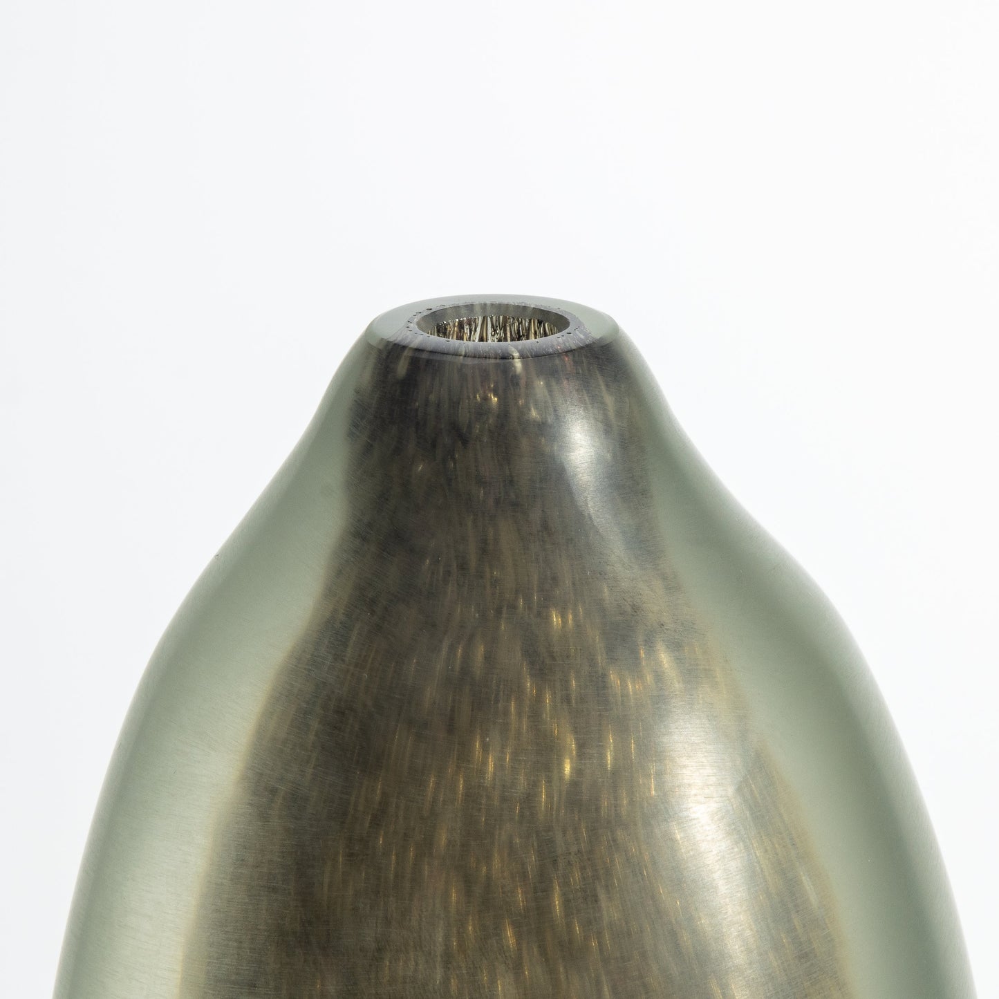 Set of 3 Murano Voda Vases / Bottles in Frosted Gold