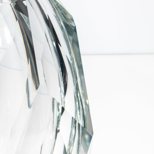 Murano Thick Facet Vase in Clear