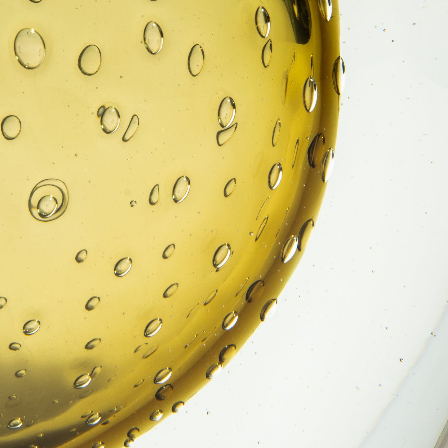 Murano Vase with Bubbles in Smokey Gold