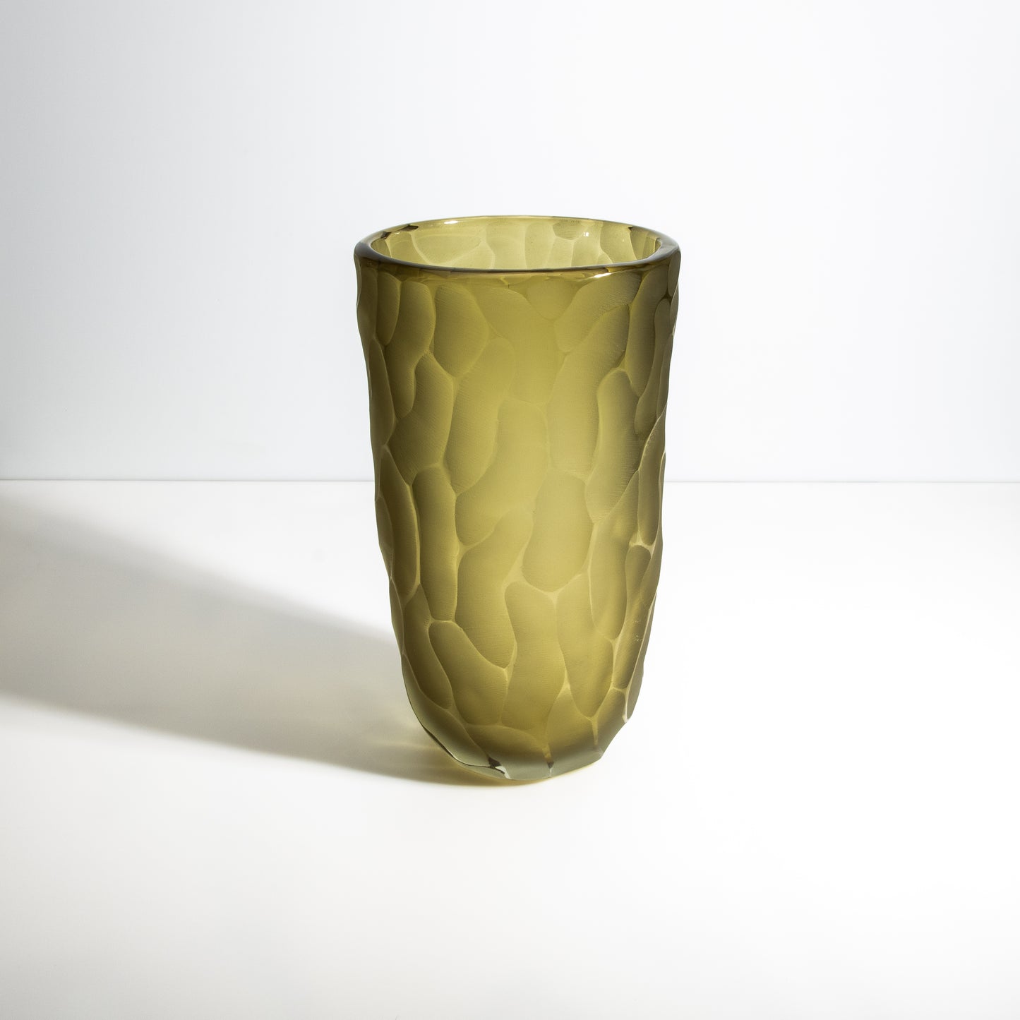 Murano Moon Vase in Olive