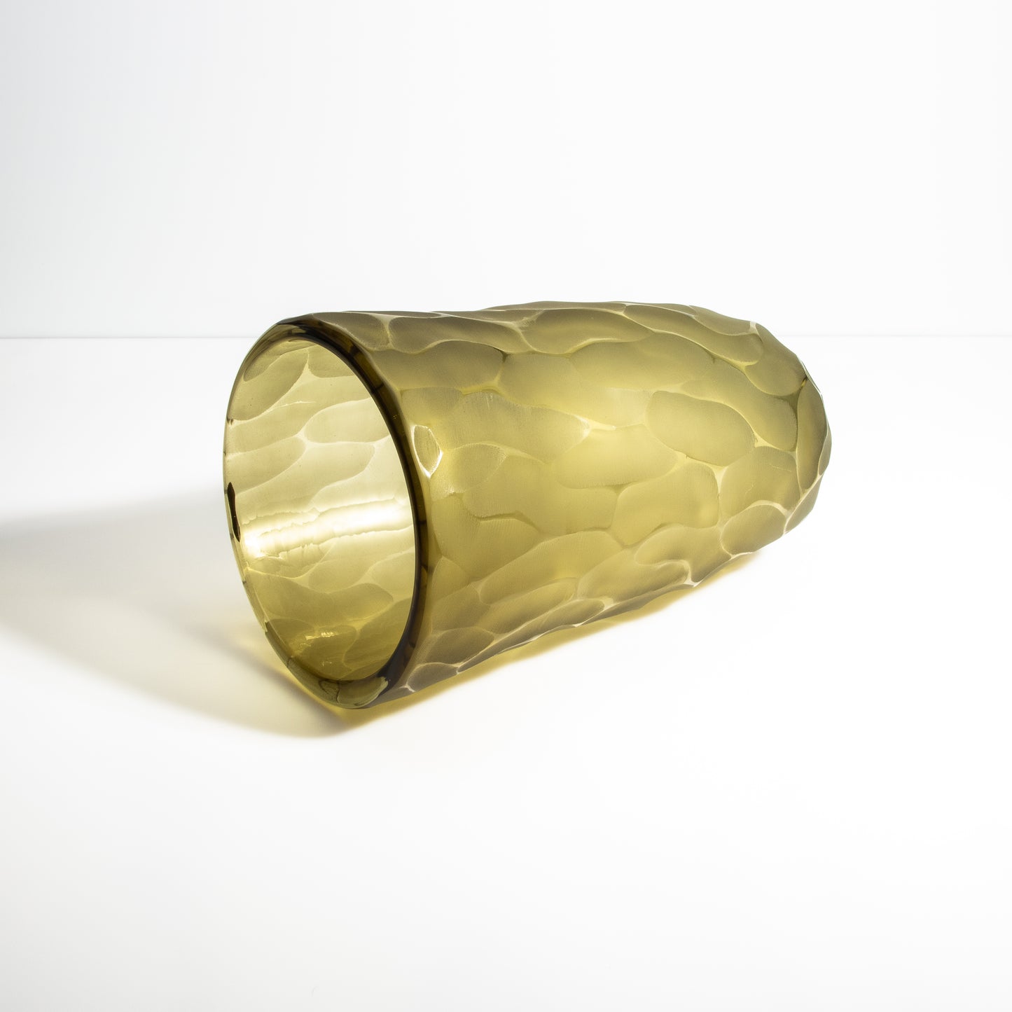 Murano Moon Vase in Olive