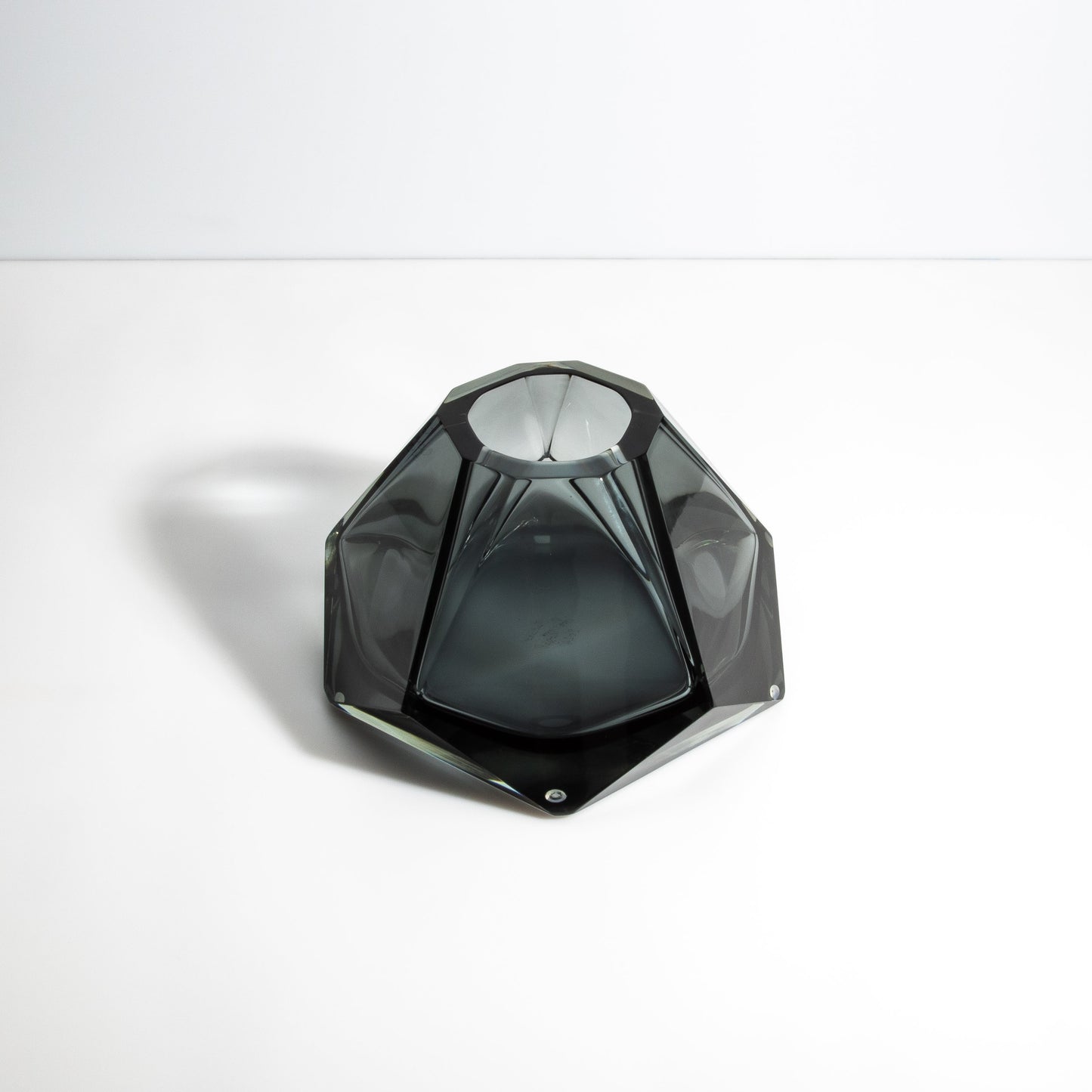 Murano Briolette Vase in Grey