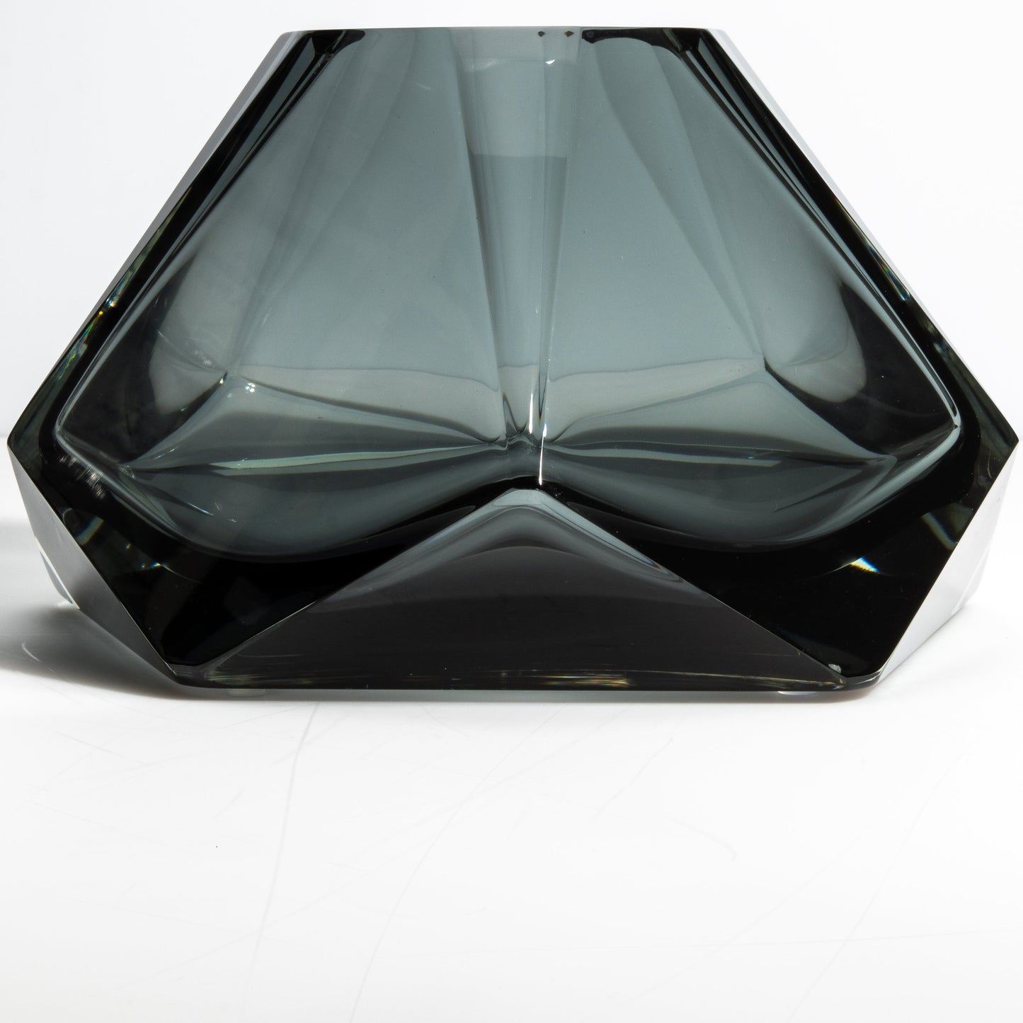 Murano Briolette Vase in Grey