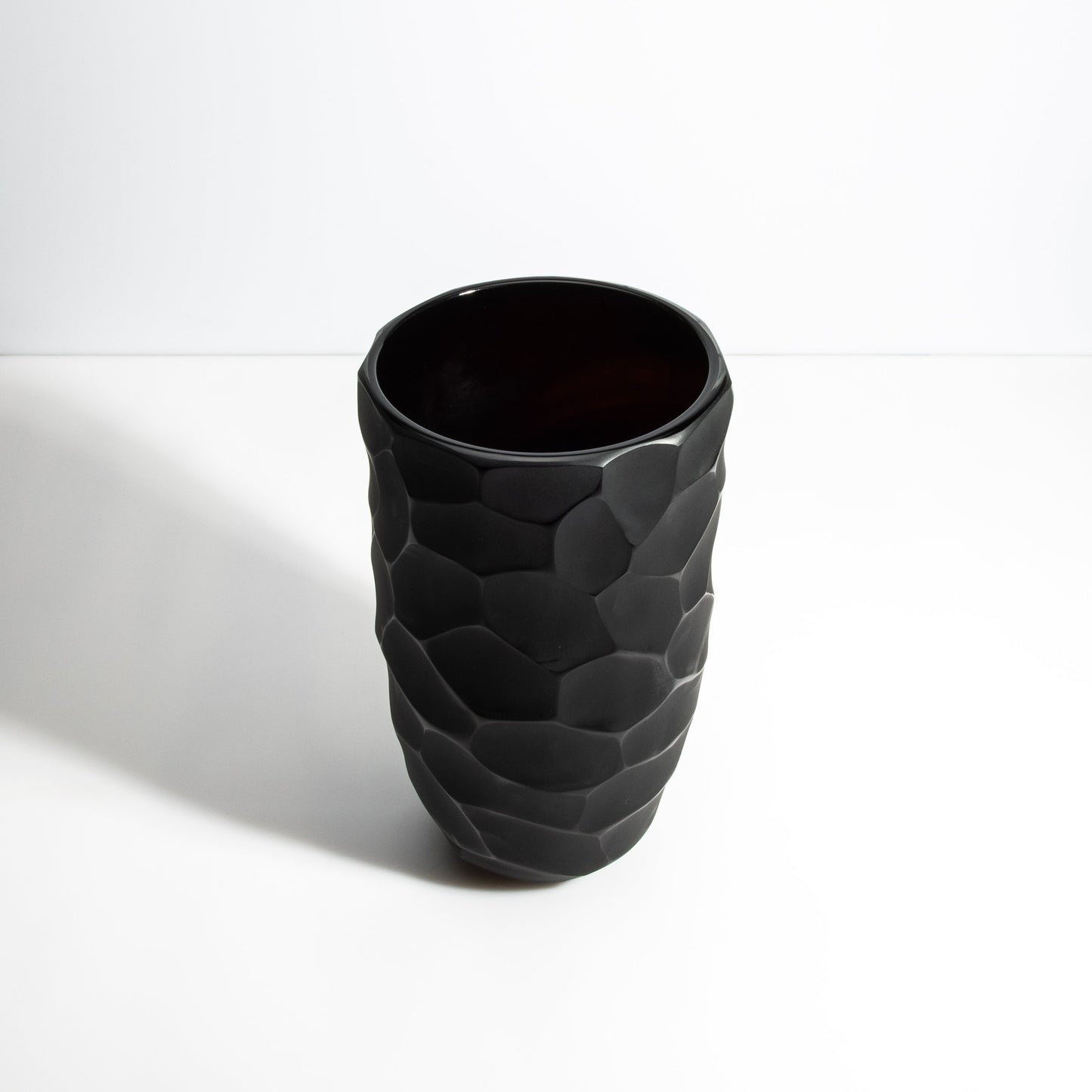 Murano Moon Vase in Black