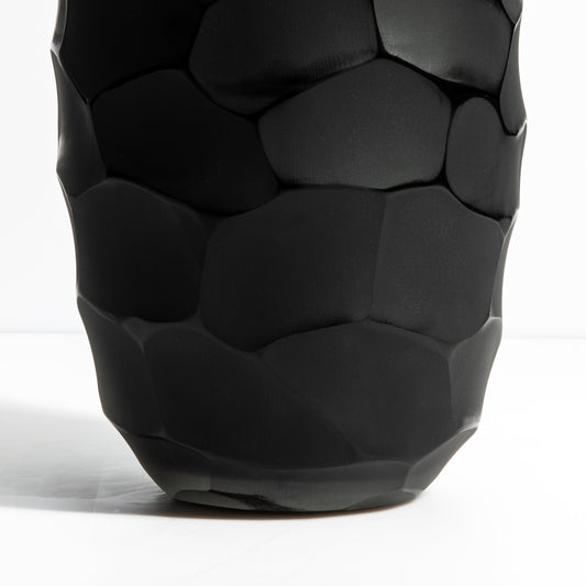 Murano Moon Vase in Black