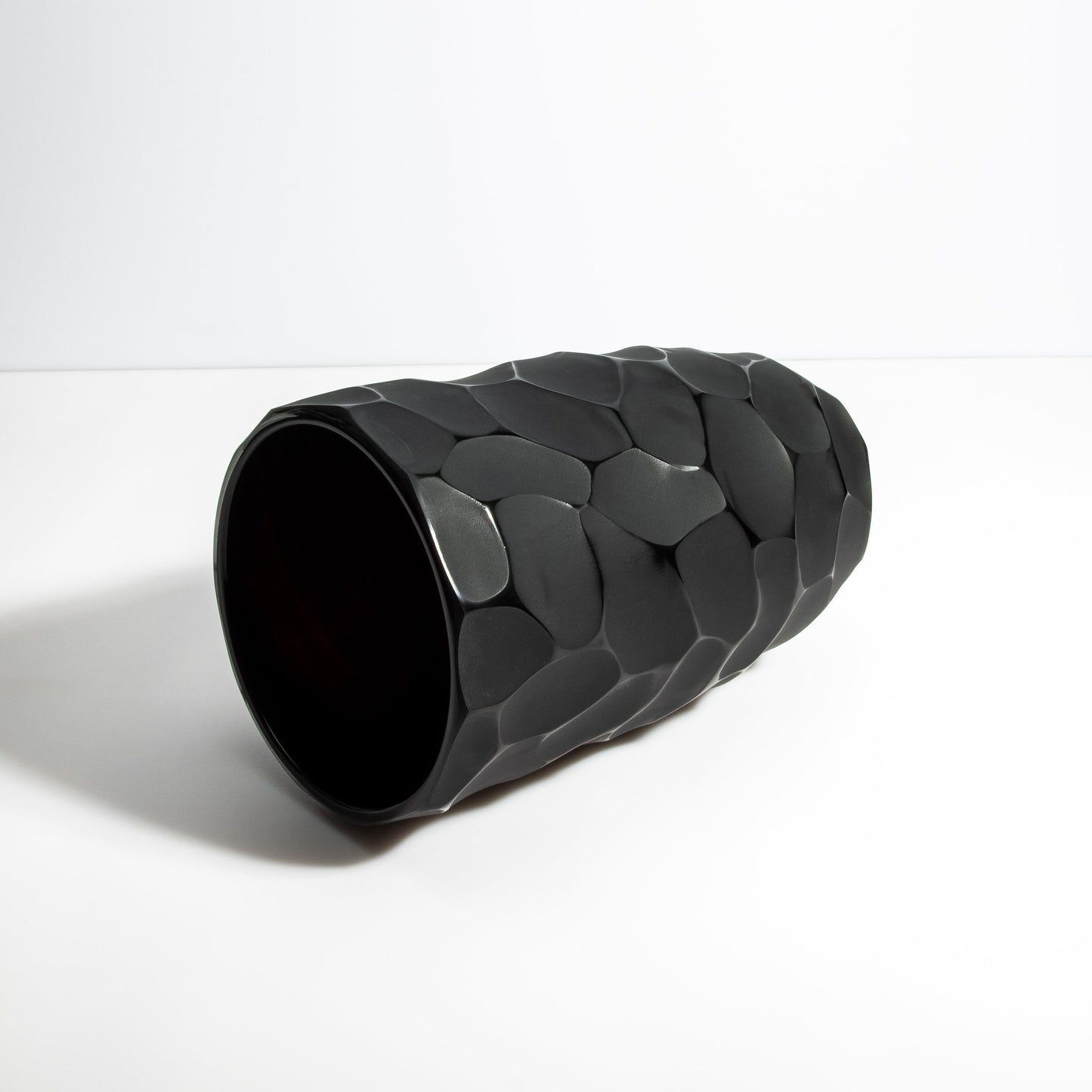 Murano Moon Vase in Black