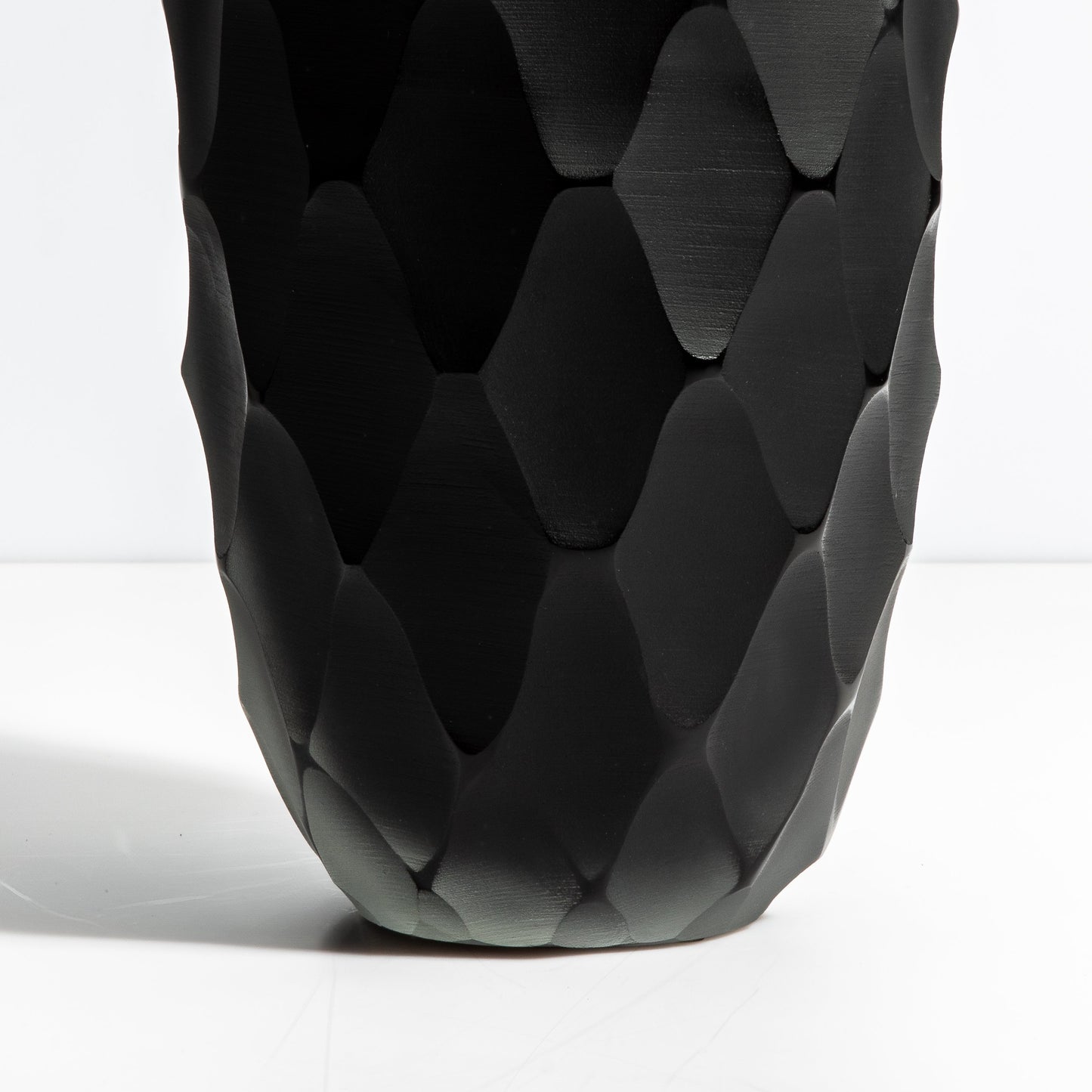 Murano Battuto Tall Vase in Black