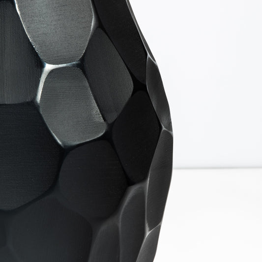 Murano Batutto Vase in Deep Grey