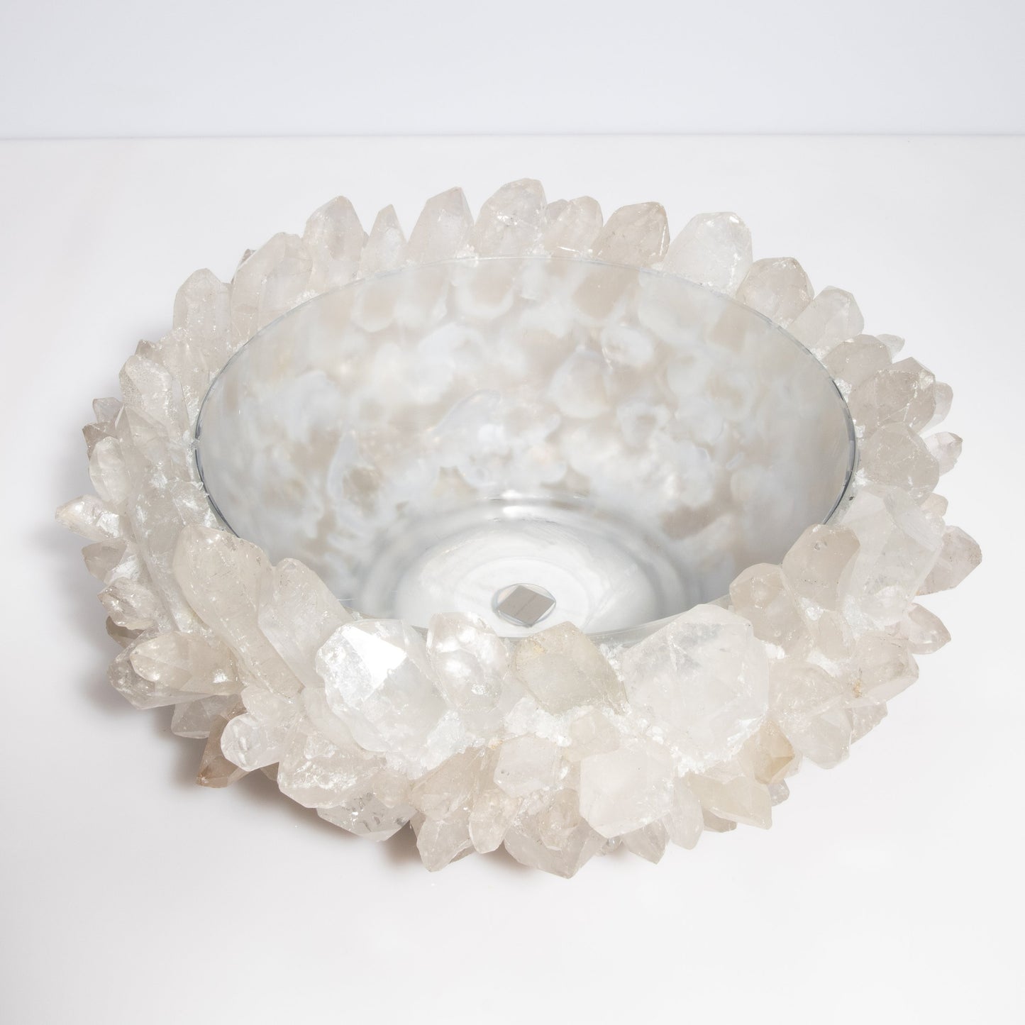 Classic Large Bowl in Clear Quartz by Kathryn McCoy