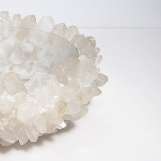 Classic Large Bowl in Clear Quartz by Kathryn McCoy
