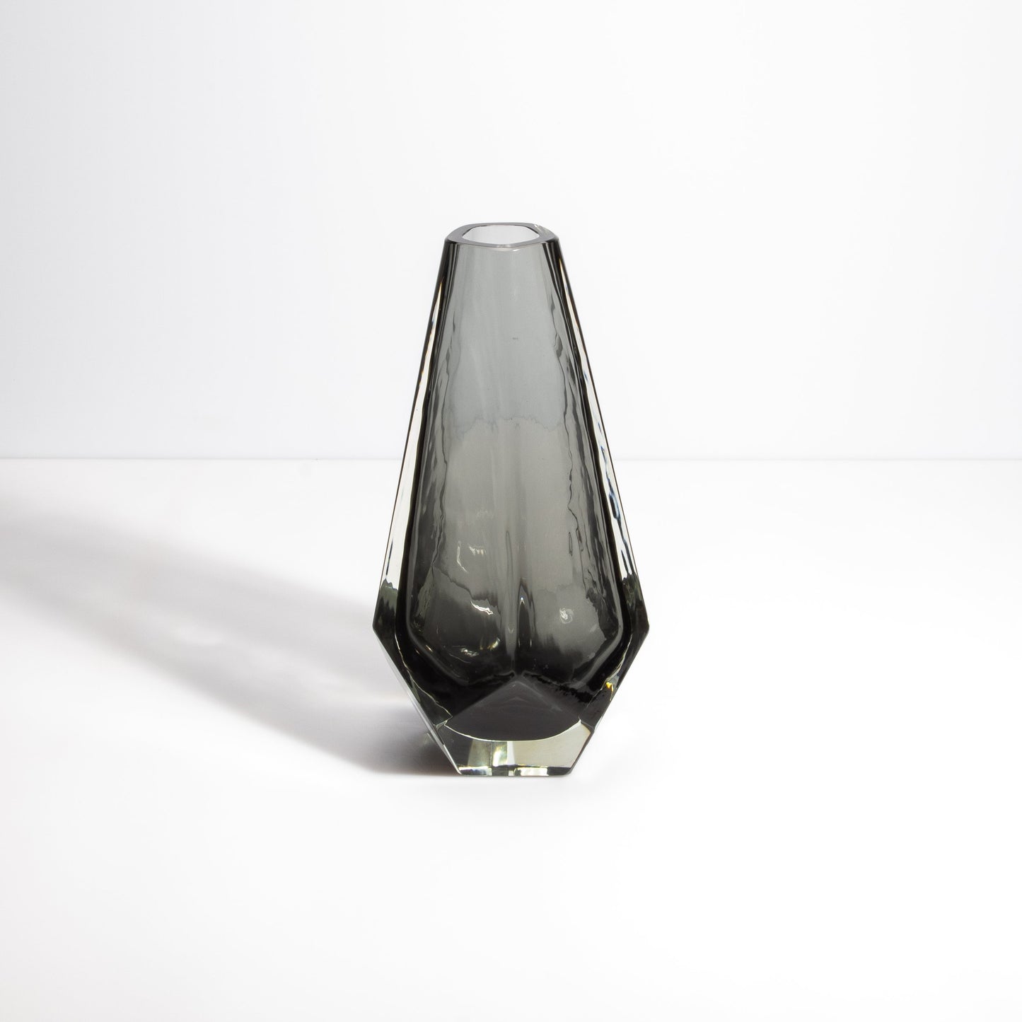 Murano Pentagonal Vase in Grey