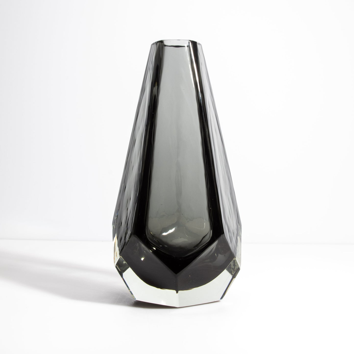 Murano Pentagonal Vase in Grey