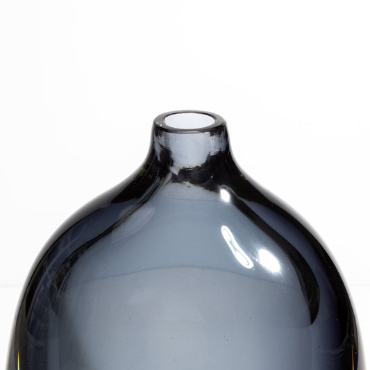 Murano Sommerso Vase in Grey/Clear