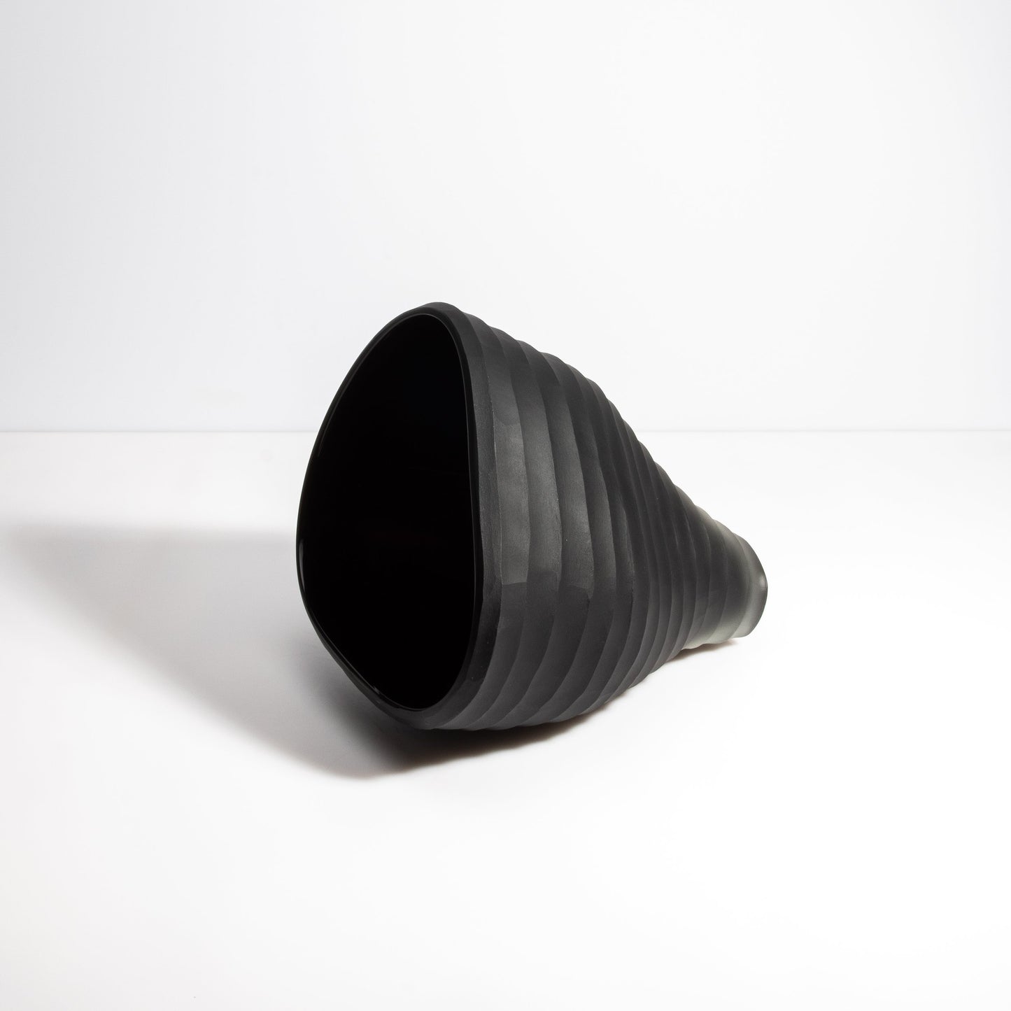 Murano Pedrera Vase in Black