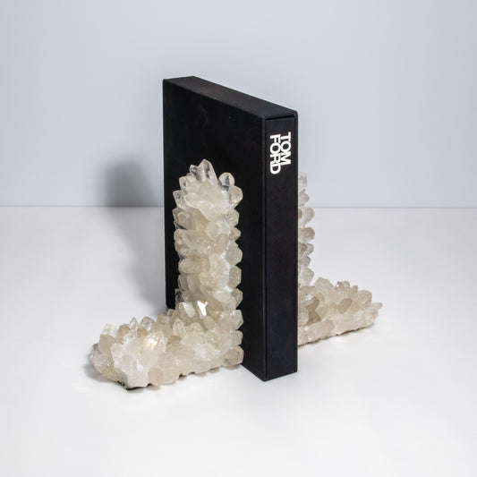 Book Ends in Classic Clear Quartz Large