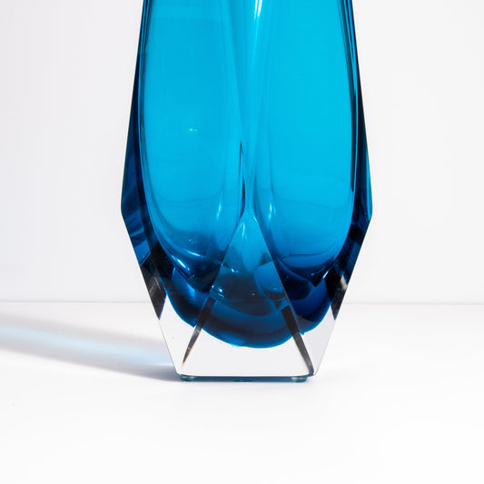 Murano Goccia Vase in Azure Blue