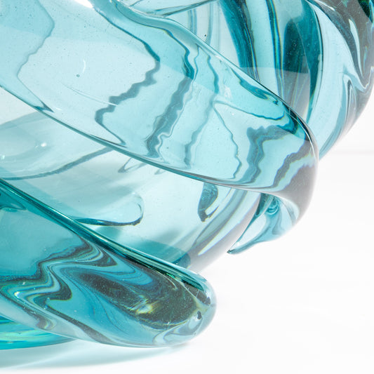 Murano Gomitolo Vase in Aqua Blue
