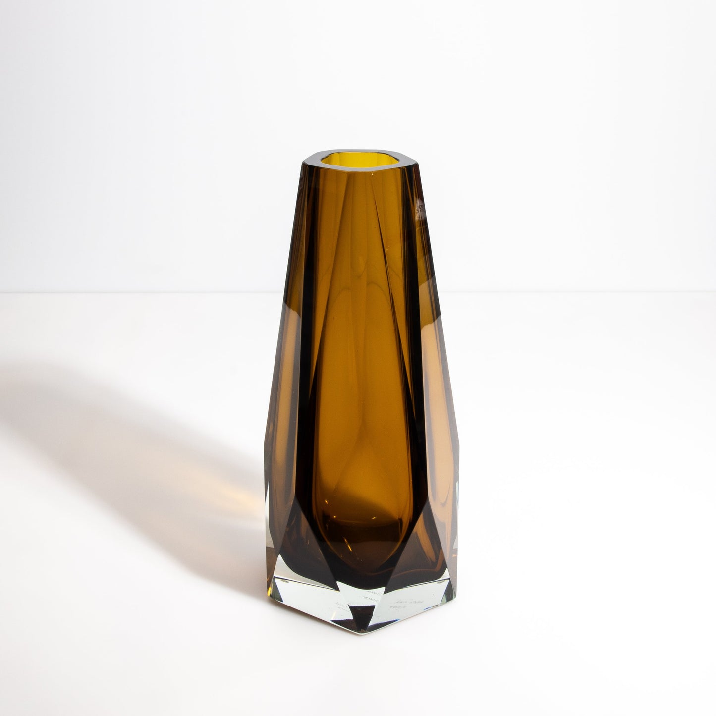 Murano Goccia Vase with Wide Bottom in Tobacco