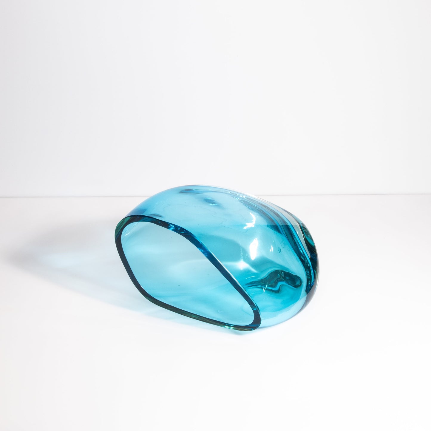 Murano Teardrop Vase in Lagoon Blue