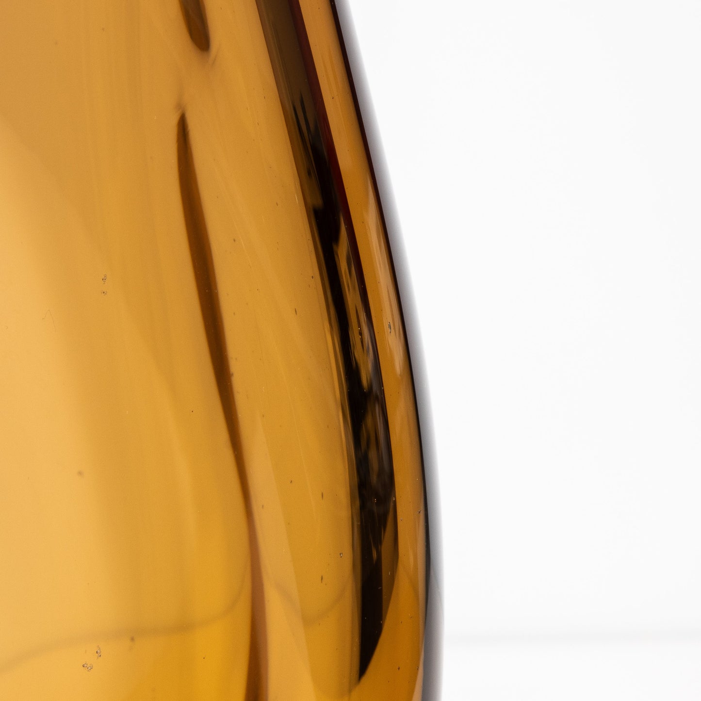 Murano Indented Vase in Amber