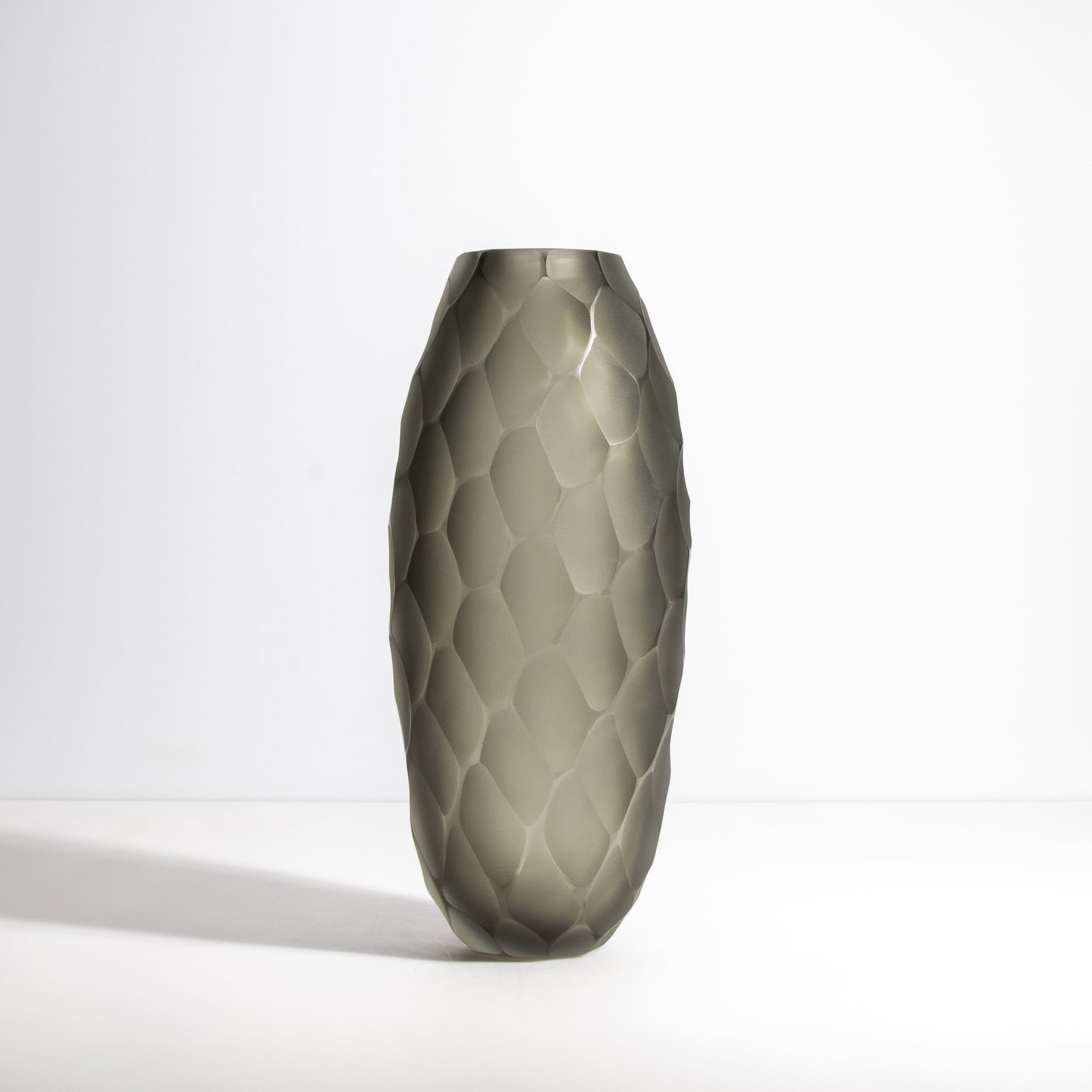 Murano Battuto Vase in Grey