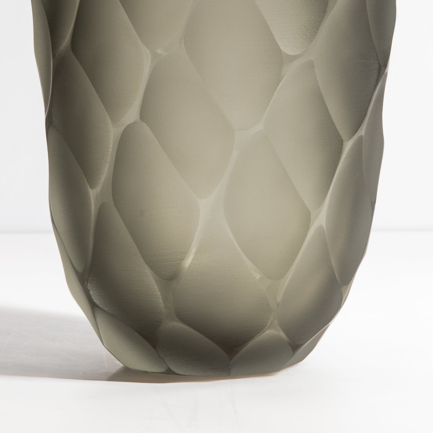 Murano Battuto Vase in Grey