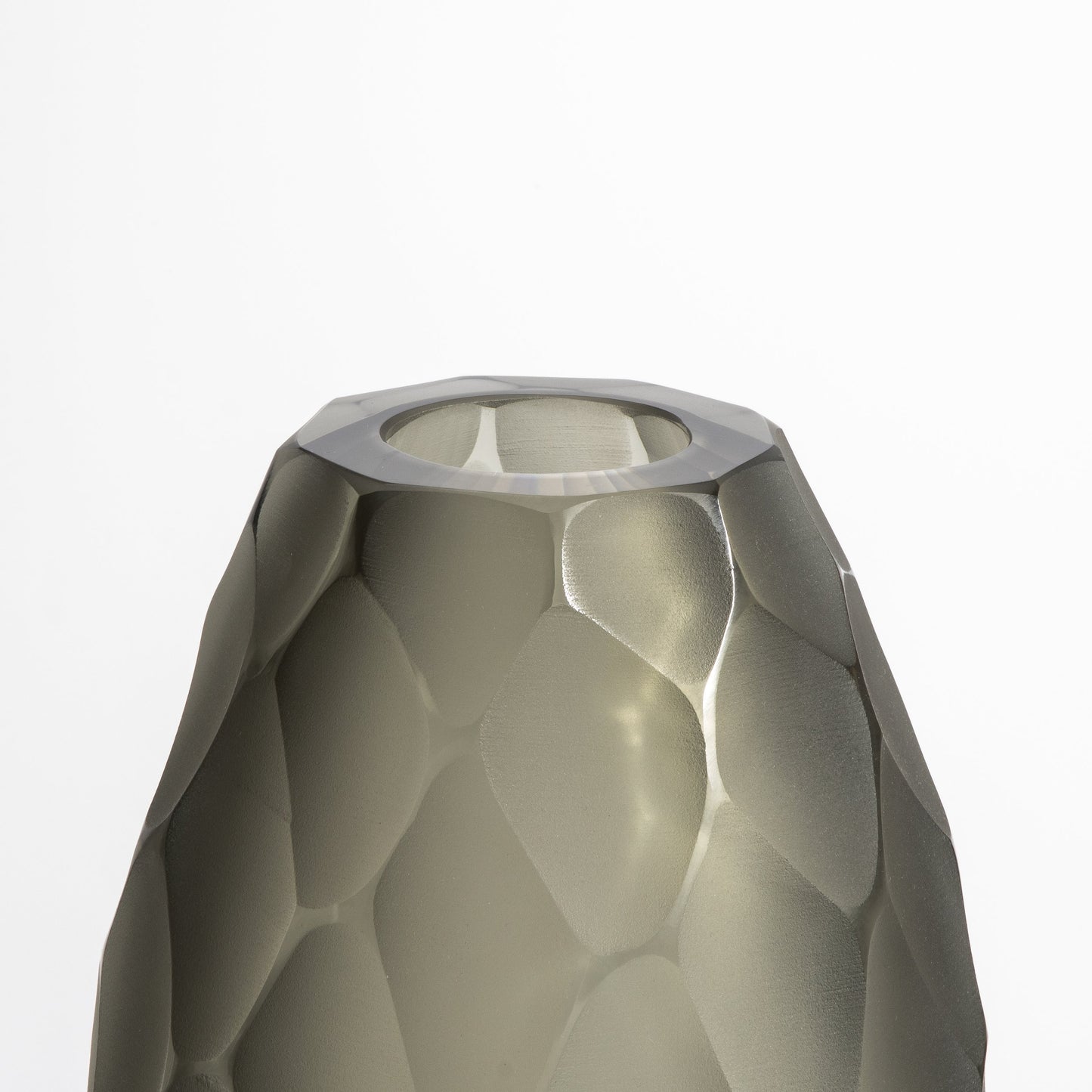 Murano Battuto Vase in Grey