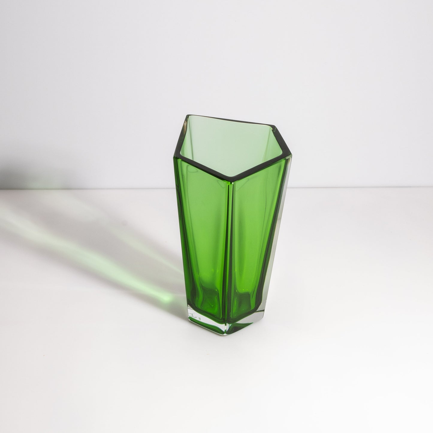 Murano Penta Vase in Green