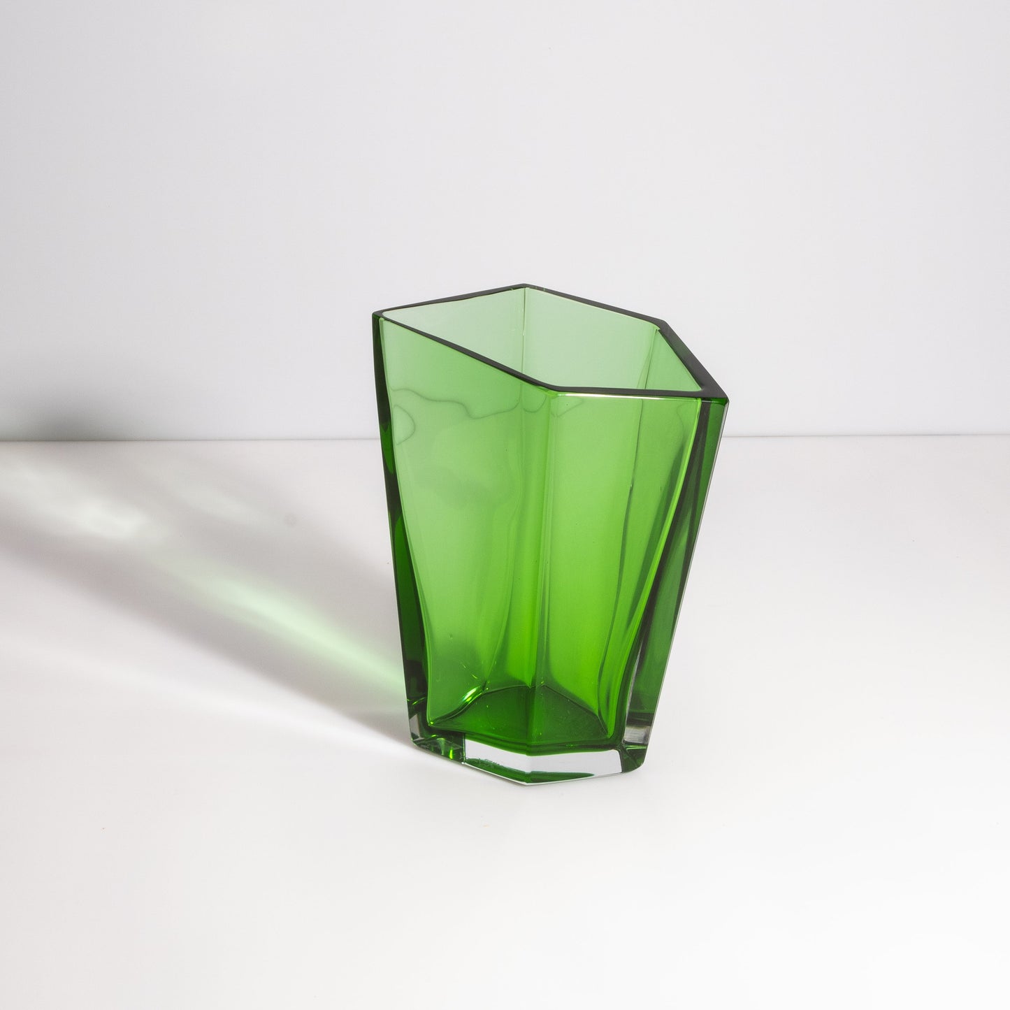 Murano Penta Vase in Green