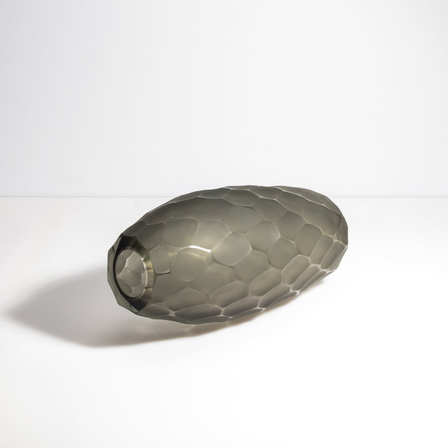 Murano Battuto Vase in Grey